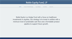 Desktop Screenshot of nobleequity.com