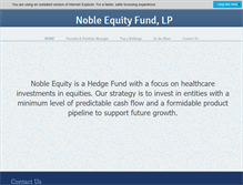 Tablet Screenshot of nobleequity.com